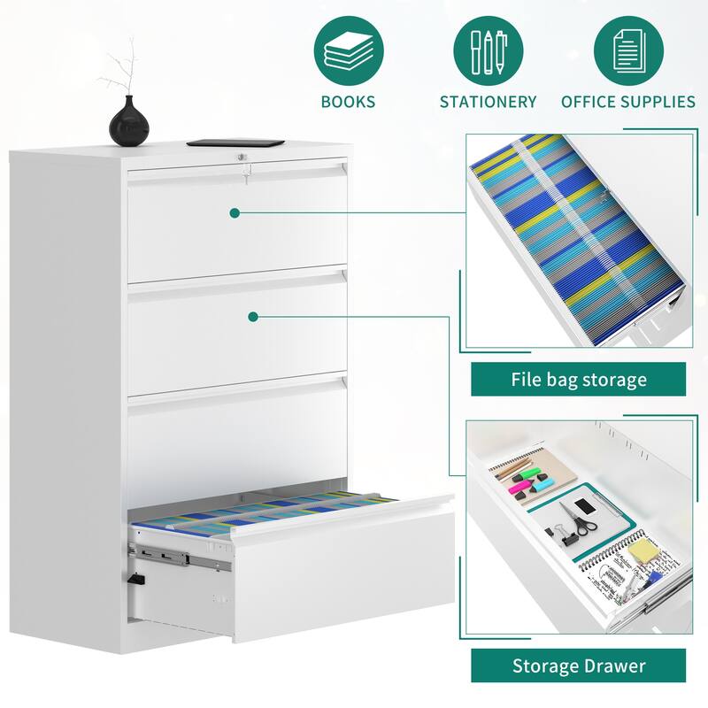 4 Drawer Lockable Steel File Cabinet