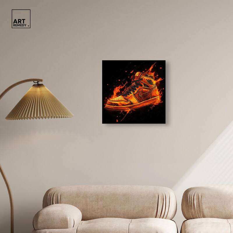 Jumpman on Fire I Canvas by Art Remedy, Gallery Wrapped