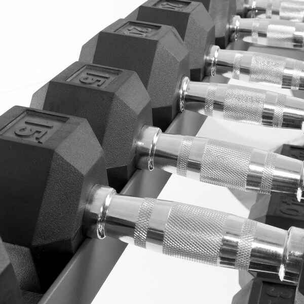XMark XM 4467.1 Dumbbell and Plate Weight Rack With Dual Bar