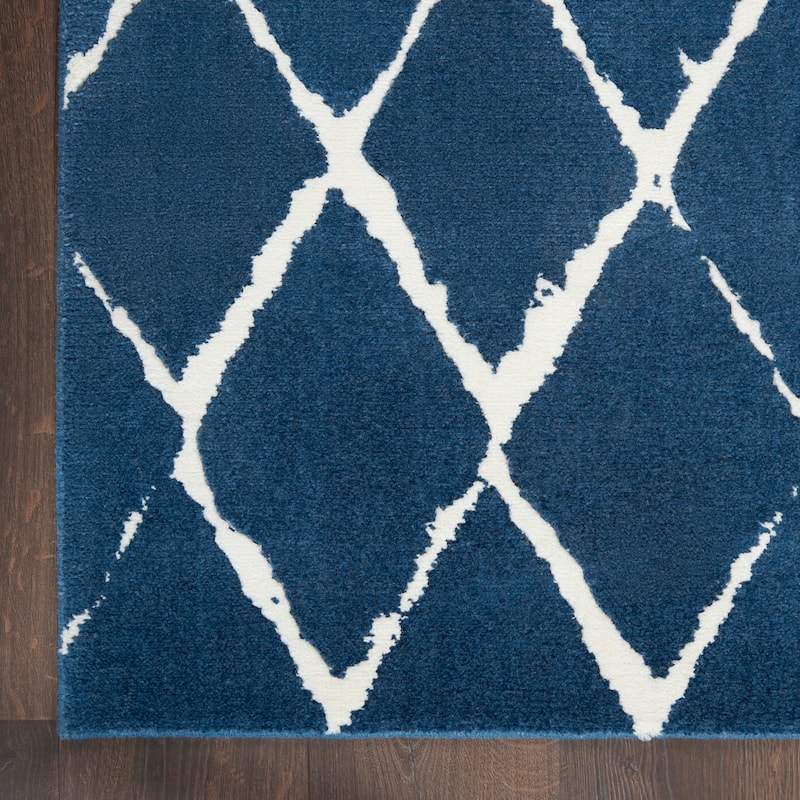 Nourison Twilight Contemporary Geometric Trellis Area Rug