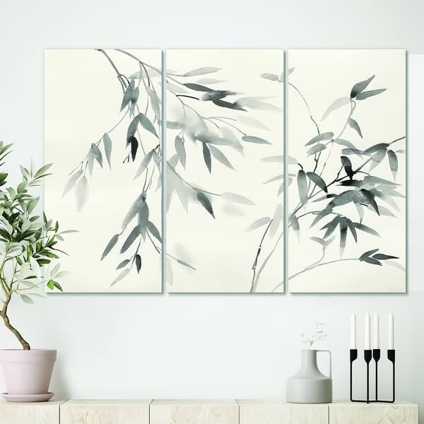 Designart Bamboo Leaves Ii Farmhouse Canvas Wall Art On Sale Overstock Designart Bamboo Leaves Ii Farmhouse Canvas Wall Art On Sale Overstock