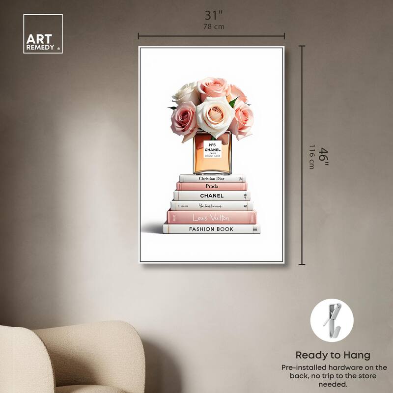 Rose Reads Rouge Canvas by Art Remedy