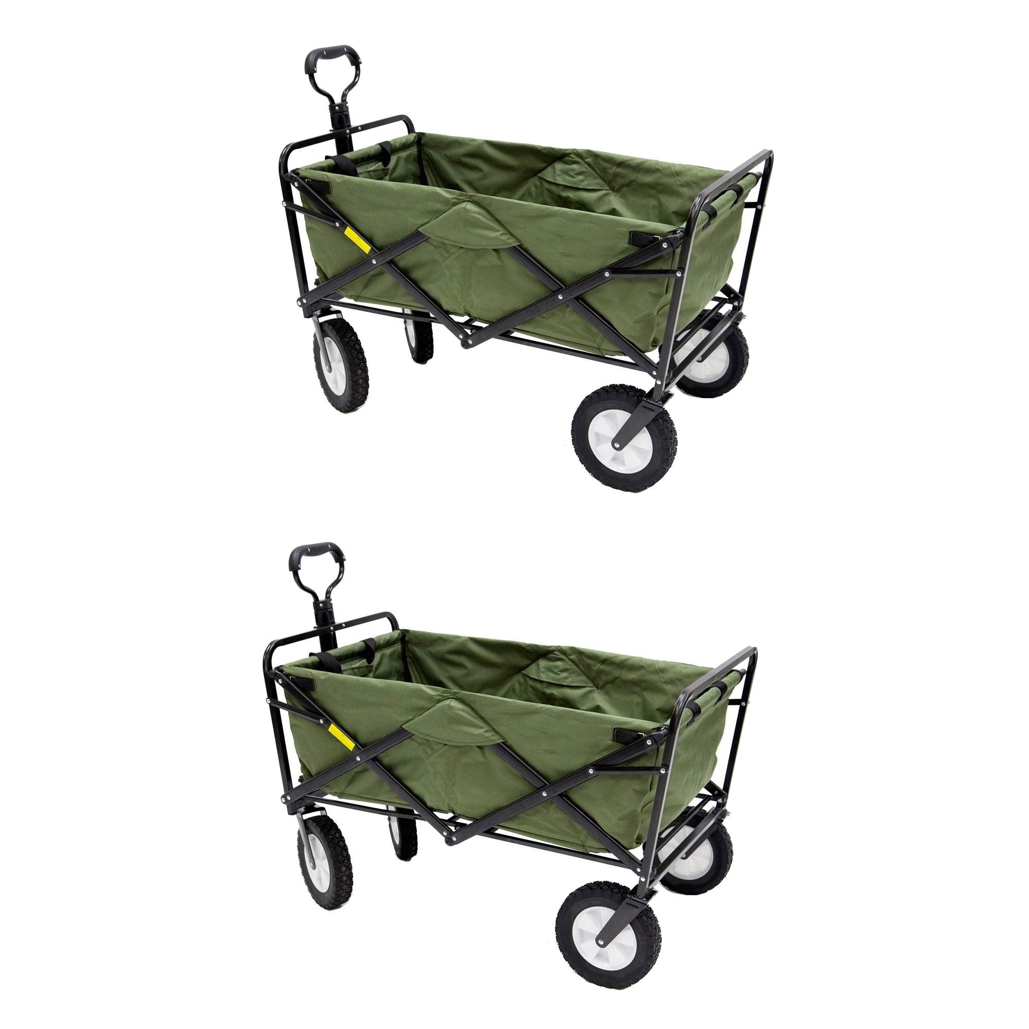 Mac Sports Collapsible Folding Steel Frame Garden Utility Wagon Cart (2 Pack)  22.6 36194568