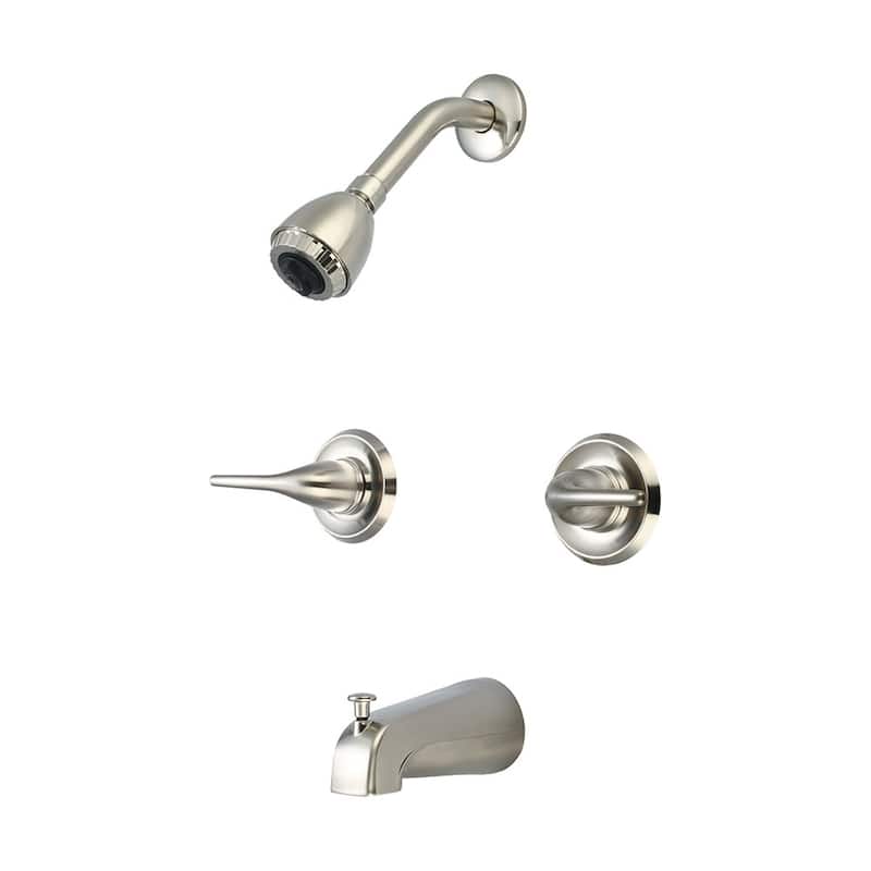 Olympia Faucets Accent 1.5 GPM Tub and Shower Trim Package - Includes - Brushed Nickel