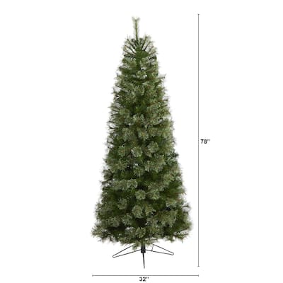 6.5ft. Cashmere Slim Artificial Christmas Tree with 660 Branches - Sleek Elegant Holiday X-Mas Glow