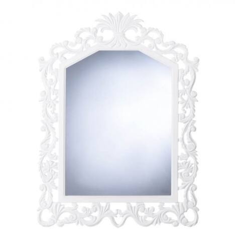 Lavish White Wall Mirror