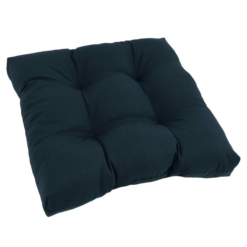19-inch Twill Square Chair Cushion (Set of 1, 2, or 4) - 19" x 19" - Single - Navy
