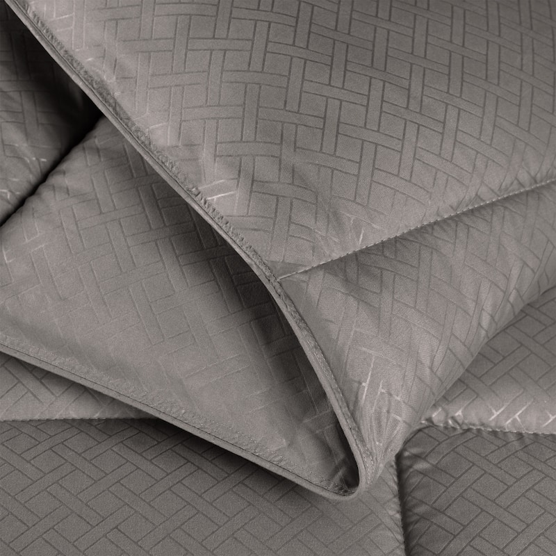 Superior Monochrome Basketweave Microfiber Down Alternative Comforter