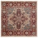 preview thumbnail 15 of 68, SAFAVIEH Kashan Velitchka Oriental Rug with Fringe 5'1" Square - Ivory/Red