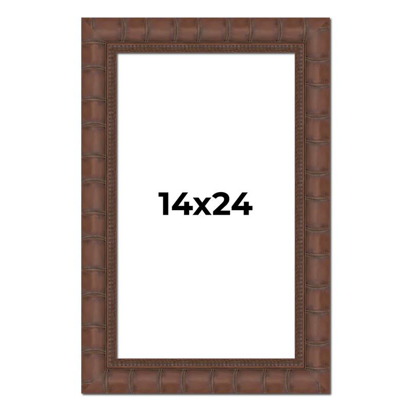 14x24 Frame Pewter Solid Wood Picture Frame Width 1.625 Inches | Interior Frame Depth 0.6875 Inches