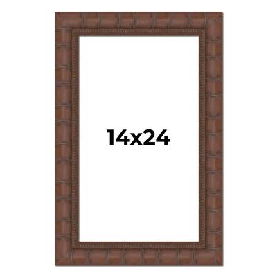 14x24 Frame Pewter Solid Wood Picture Frame Width 1.625 Inches | Interior Frame Depth 0.6875 Inches