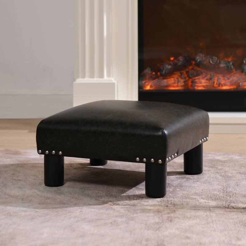 Jules 16" Square Footstool Ottoman
