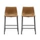 preview thumbnail 30 of 35, Middlebrook Prusiner 26-inch Faux Leather Counter Stool, Set of 2