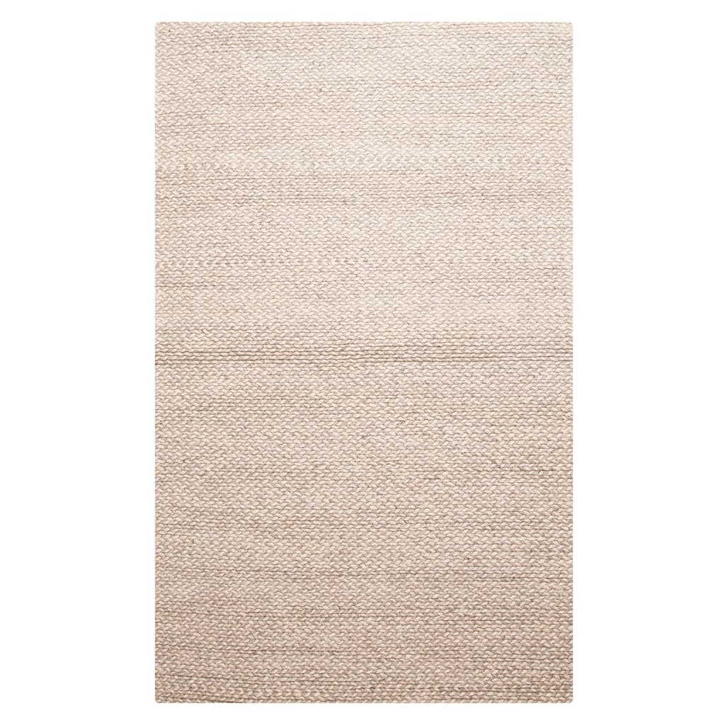 ECARPETGALLERY Braid weave Sienna Grey Wool Rug - 4'11 x 8'0