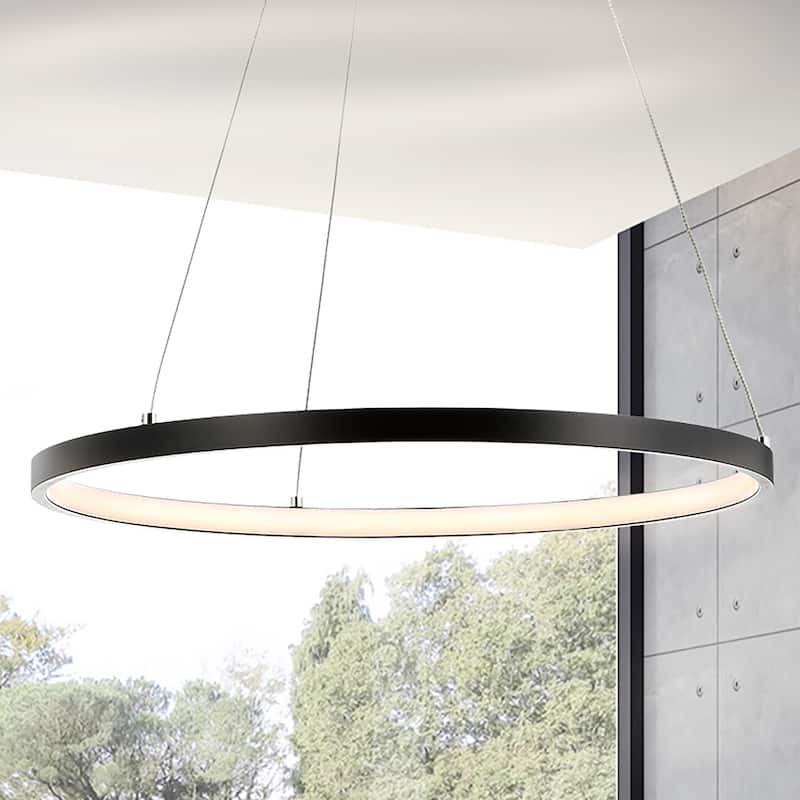 Kinsley Modern Bohemian Iron Integrated LED Pendant by JONATHAN Y