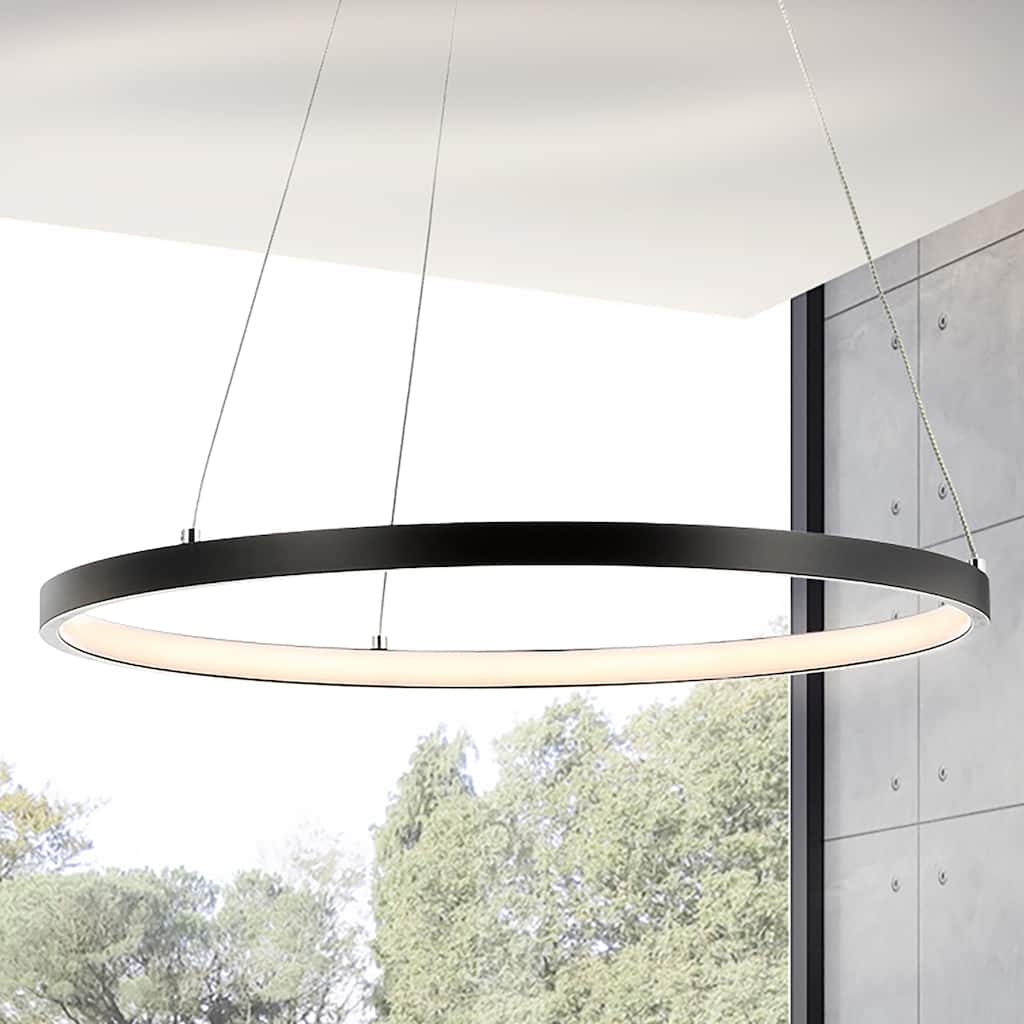 Kinsley Modern Bohemian Iron Integrated LED Pendant by JONATHAN Y