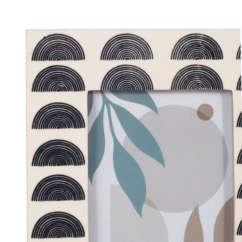 Resin Wood Decorative Arches Photo Frame - Black