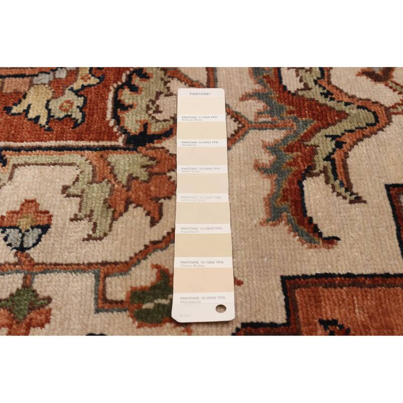ECARPETGALLERY Hand-knotted Jules Sultane Ivory Wool Rug - 8'11 x 11'8