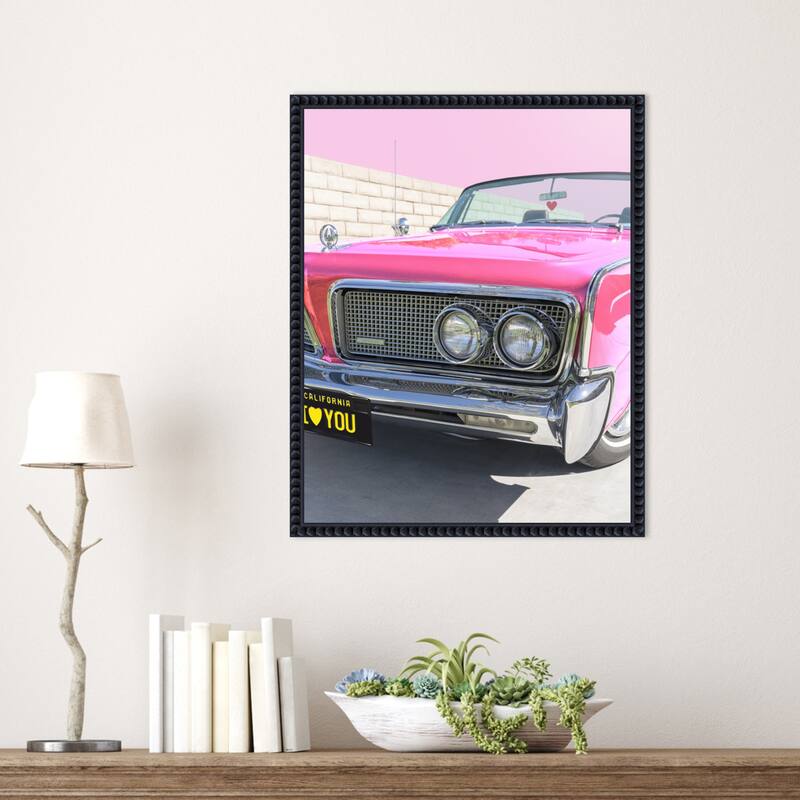 PS I Love You by Tom Windeknecht Framed Canvas Wall Art Print - Sylvie Beaded Black
