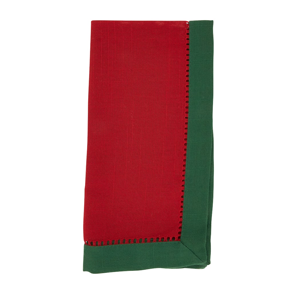 Classic Charm Two-Tone Hemstitch Napkin (Set of 12)