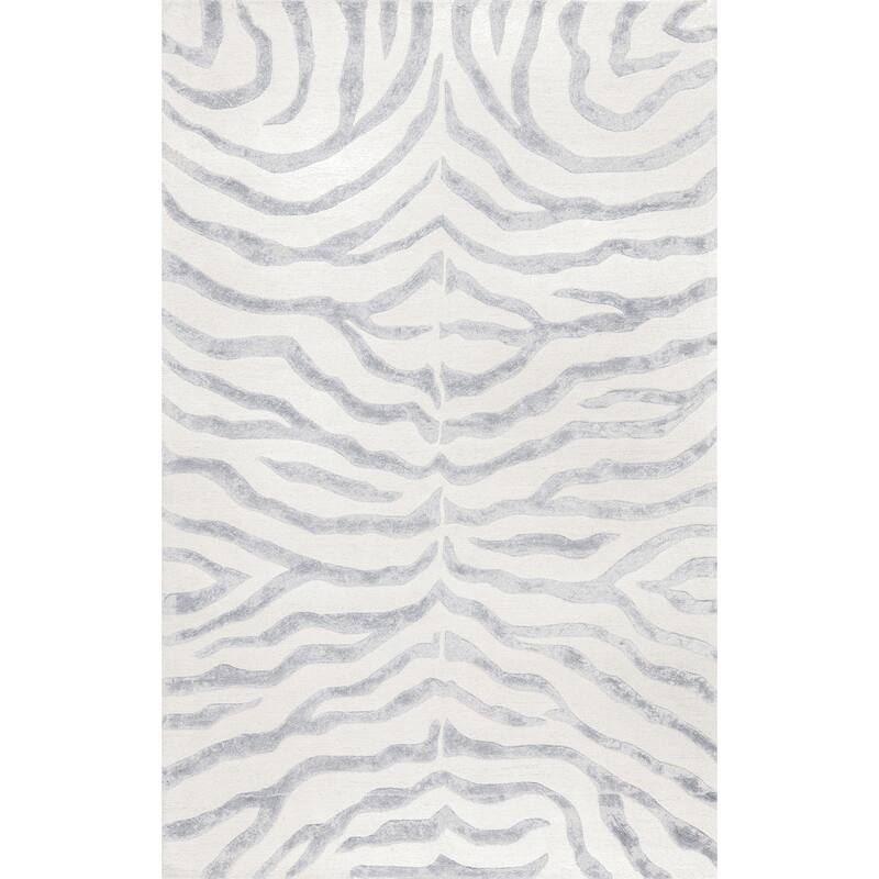 Nuloom Hand Tufted Plush Zebra Area Rug