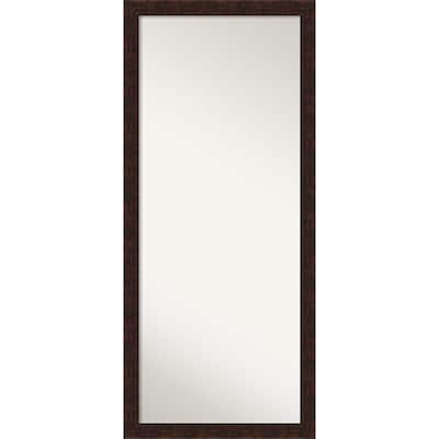 Non-Beveled Wood Full Length Floor Leaner Mirror - William Frame