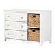 preview thumbnail 2 of 9, South Shore Balka 3-Drawer Dresser with Baskets