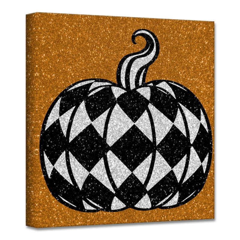 ChiChi Décor 'Glamoween Pumpkin III' Halloween Canvas Wall Art