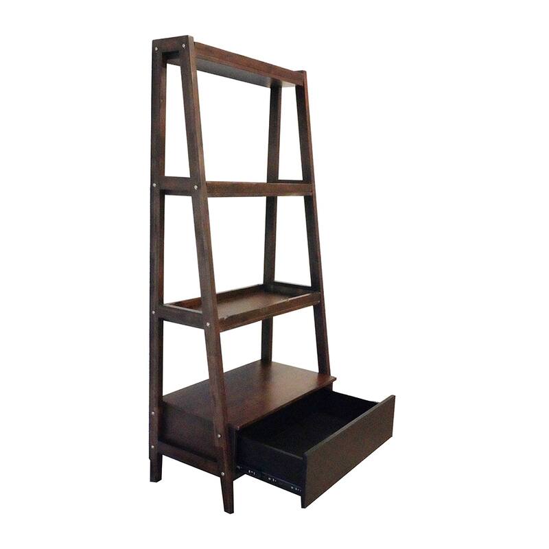 Wood Ladder Storage Shelf