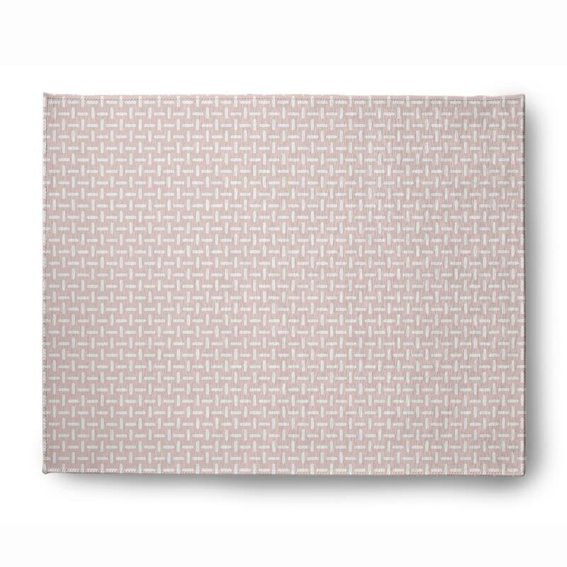 Woven Stitch Soft Chenille Rug - 8' x 10' - Pale Pink