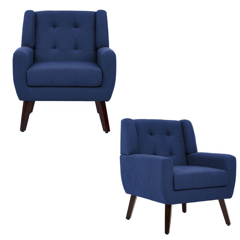 Tufted Arm Chair Upholstered Lounge Chair(Set of 2)