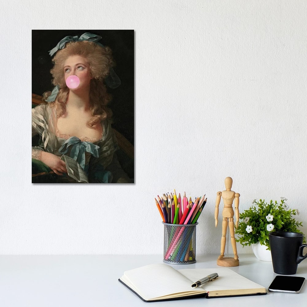 iCanvas "Bubble Gum Blowing Madame" by Ruby and B Canvas Print