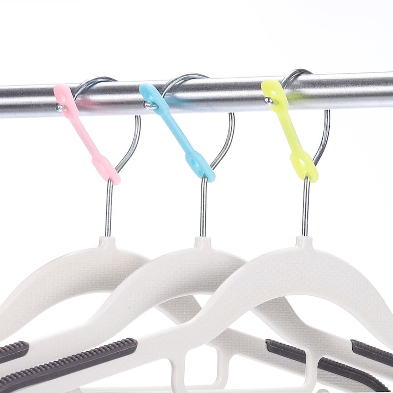 40Pcs Clothes Hanger Windproof Strip, Anti-Slip Off Fixed Buckle - 55mm/2.17"