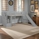 preview thumbnail 1 of 28, Twin Size Solid Wood Loft Bed with Stairway, Convertible Ladder, Slide, 2 Drawers for Storage, and Guardrails Gray