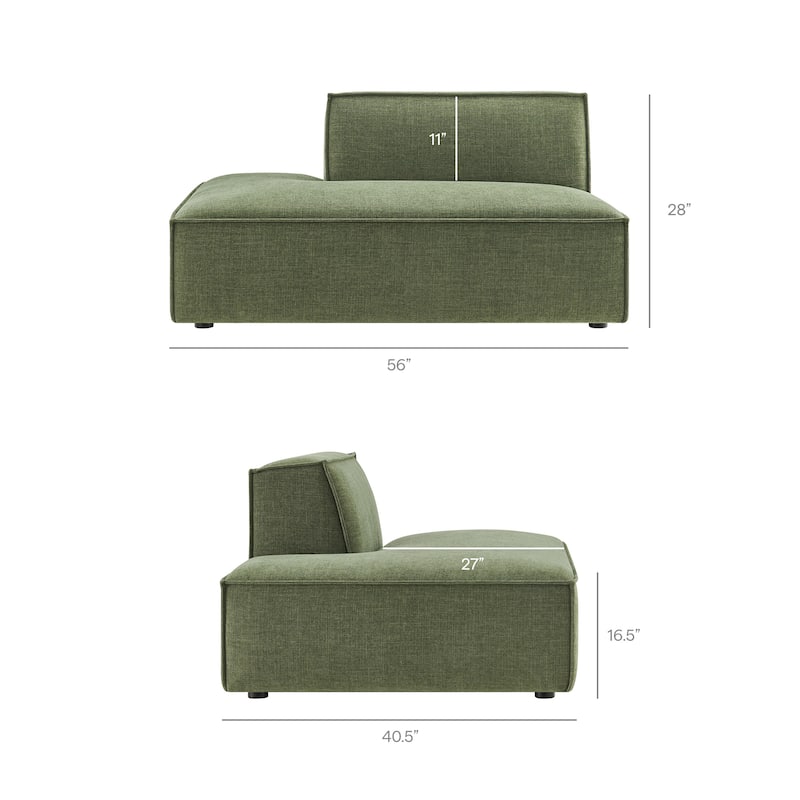 Restore 4-Piece Performance Fabric Upholstered Modular L-Shaped Sofa