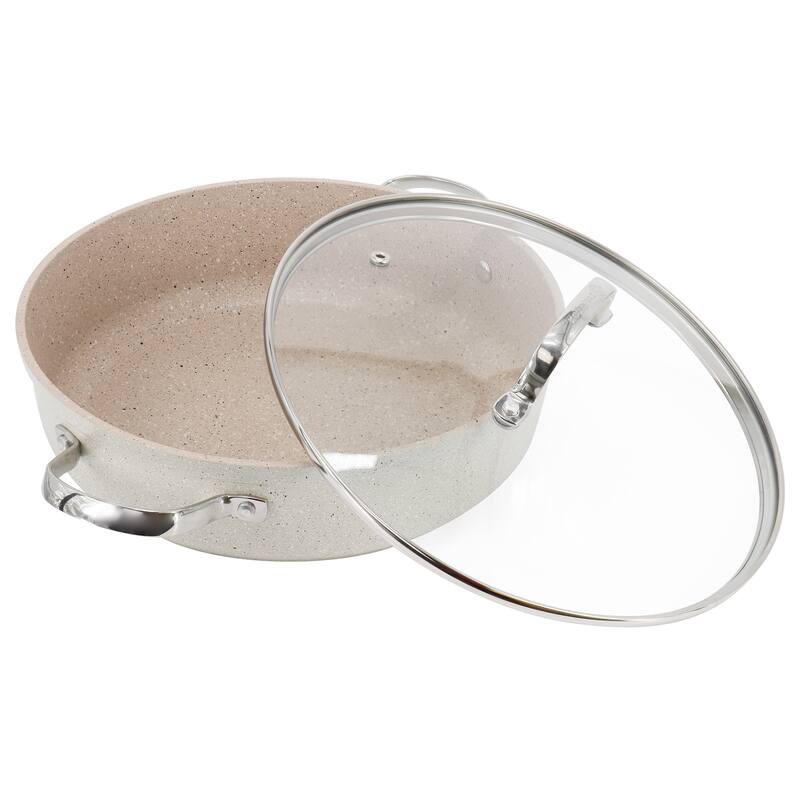 3.5 Liter Aluminum Nonstick Low Casserole in Tan