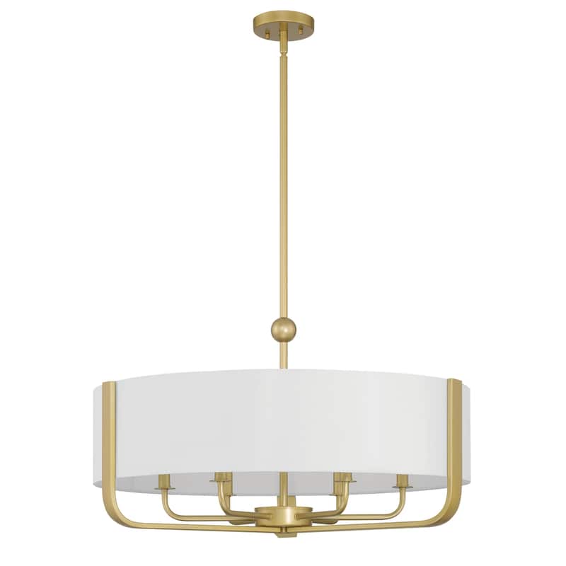 Mid-century Modern 6-light Drum Chandelier - 28.87