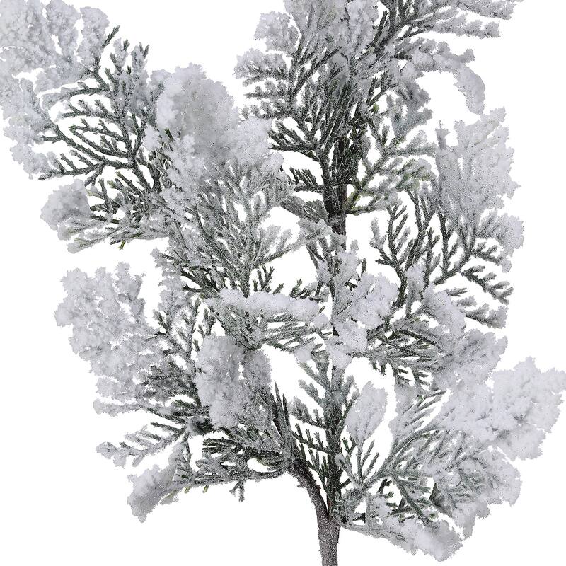 24" Snowy Acadia Cedar Spray
