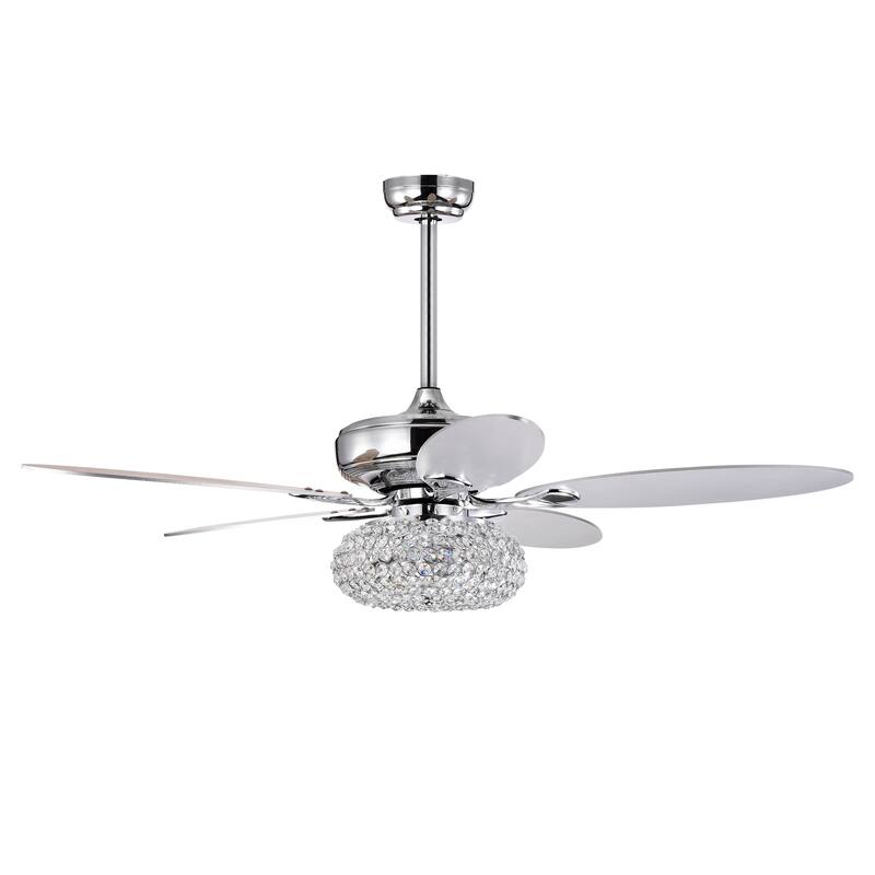 Shelby 52 Inch Crystal Light Shade Ceiling Fan with Remote