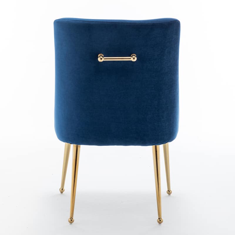 SEYNAR Velvet Upholstered Dining Chair Set of 4, Modern Glam Armless Side Chair