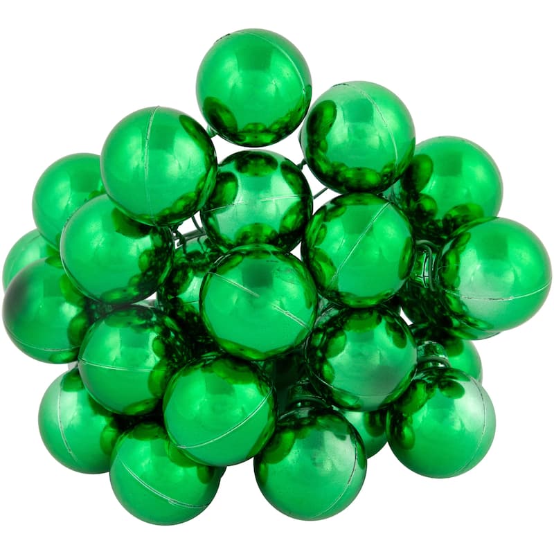 6.75" Shiny Shatterproof Ball Christmas Pick - Green