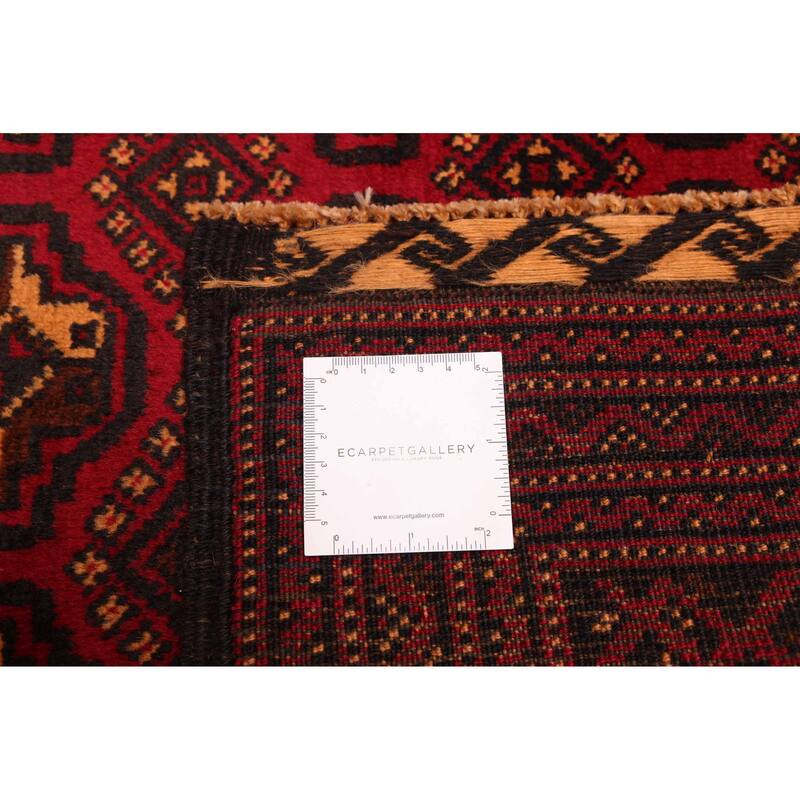 ECARPETGALLERY Hand-knotted Teimani Red Wool Rug - 3'8 x 6'8