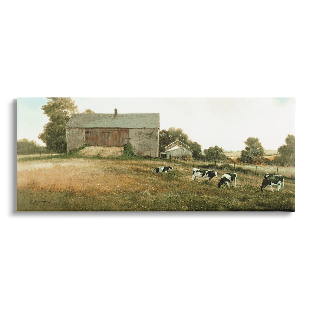 Stupell Traditional Cows Grazing Canvas Wall Art Design by Ray Hendershot
