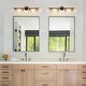 preview thumbnail 4 of 32, Mosaic Crystal Cube Shade Linear Bathroom Vanity Light