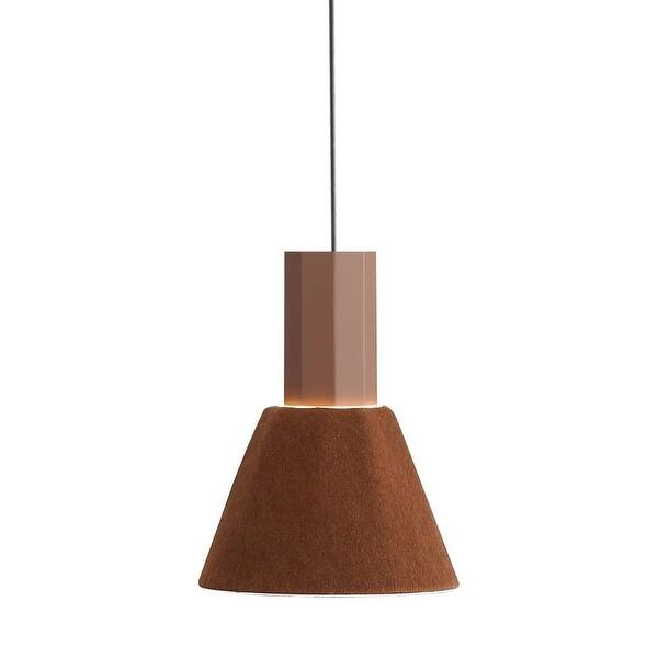 slide 2 of 9, Golden Lighting 3133-P8 Faroe 8" Wide Mini Pendant Coffee / Black