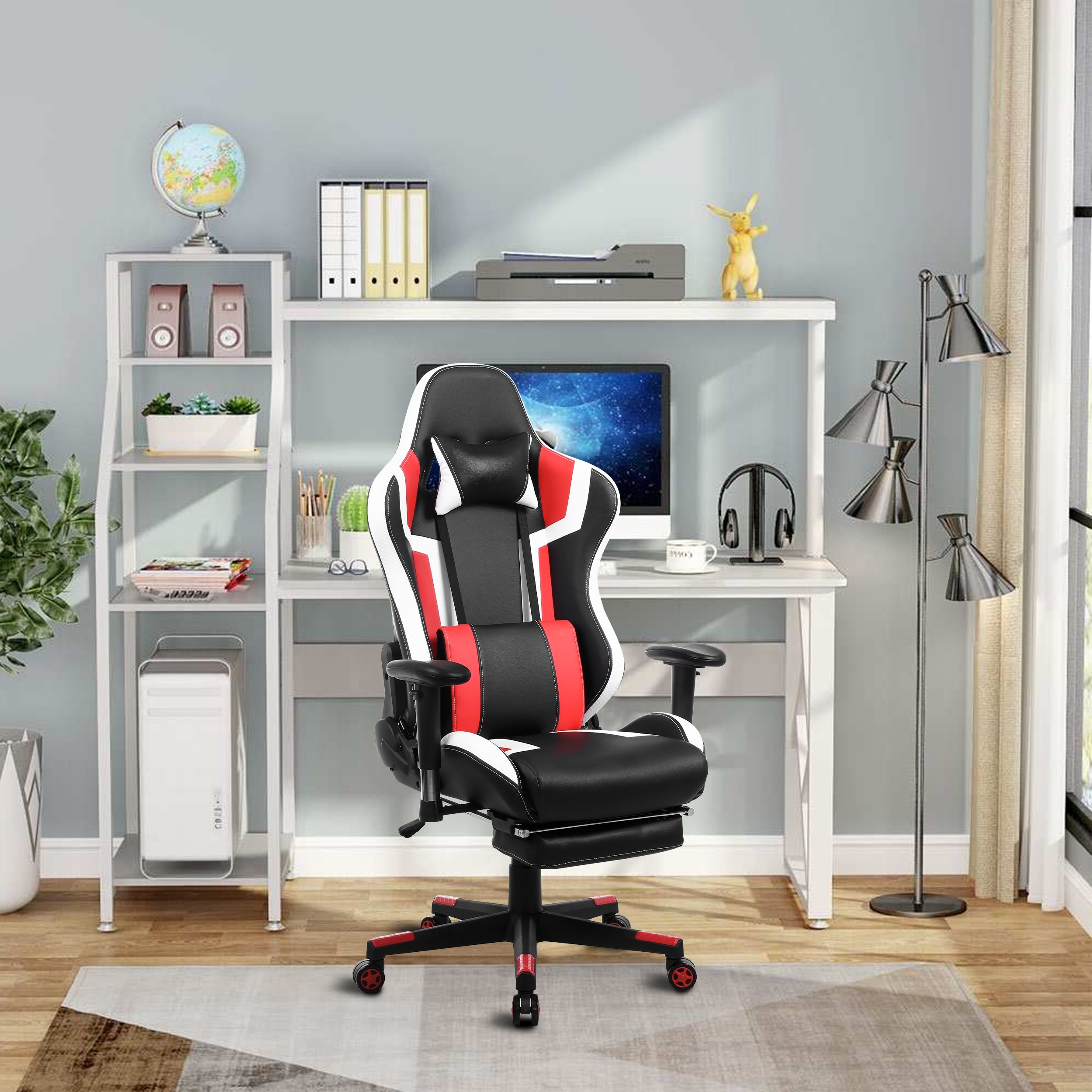 VEVOR Office Chair with Adjustable Lumbar Support, High Back Ergonomic Desk Chair with Adjustable Headrest, 2D Armrest, Ergonomic Office Chair