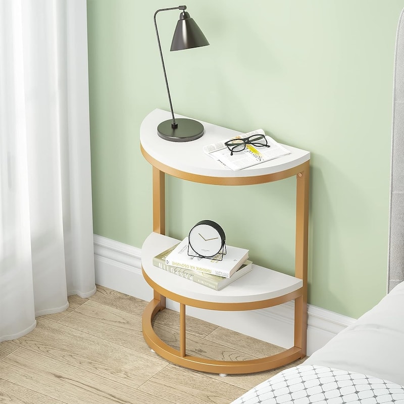 Semi Circle End Table Small Half Round Side Tables