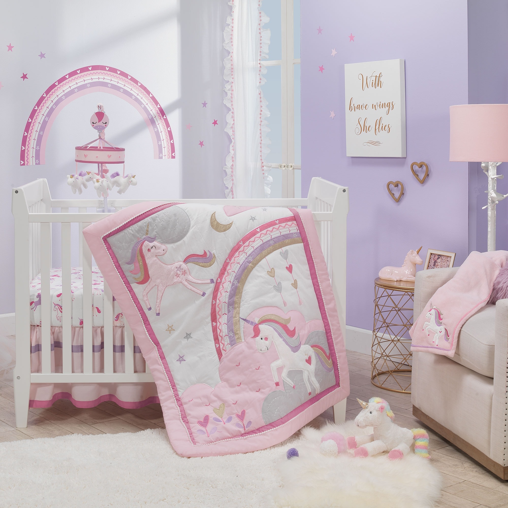 unicorn cot bumper