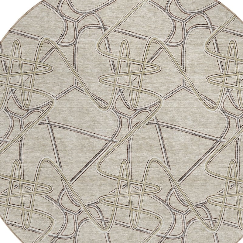 HomeRoots Geometric Contemporary Rectangle Outdoor Rug