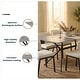 preview thumbnail 54 of 131, Elega Modern Sintered Stone Dining Table Modern Trestle Base Powder-Coated Steel Frame Kitchen Table - 47"-71"